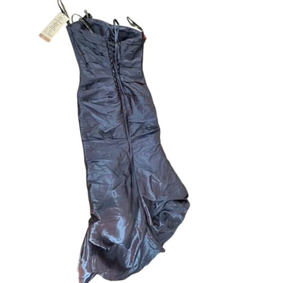 NWT!! "BILL LEVKOFF" Purple/Blue Iridescent Strapless Dress Prom Formal SZ 10 - Picture 6 of 16